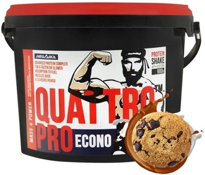 ODŻYWKA BIAŁKOWA MEGABOL QUATTRO PRO 900G COOKIES BIAŁKO WHEY PROTEIN