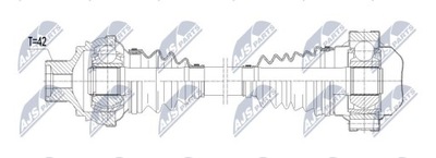 SEMI-EJE DE ACCIONAMIENTO AUDI A6 10-18, A6 ALLROAD 12-18, Q5  