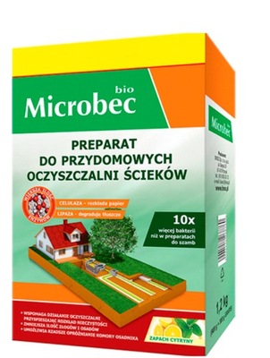 BROS MICROBEC BIO AKTYWATOR DO OCZYSZCZALNI ŚCIEKÓW OPAKOWANIE 1,2 kg