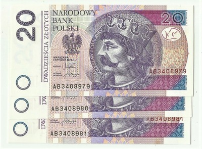 20 złotych 2012 seria AB stan UNC