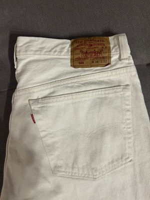 Levi’s 501 38/32 biale shorty męskie