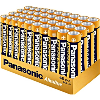 40x NAJMOCNIEJSZE baterie alkaliczne PANASONIC POWER LR03 AAA długa ważność