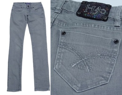 HUAO JEANS spodnie jeansowe rurki J.NOWE 152-164