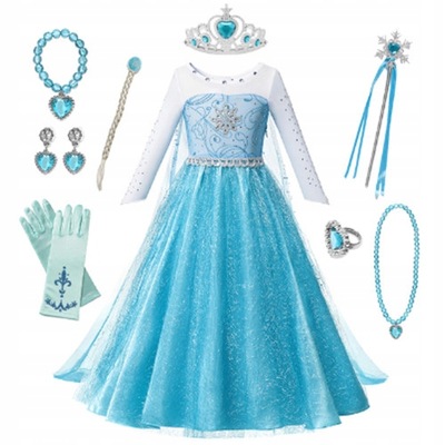 Sukienka Strój Elsa Frozen Kraina Lodu