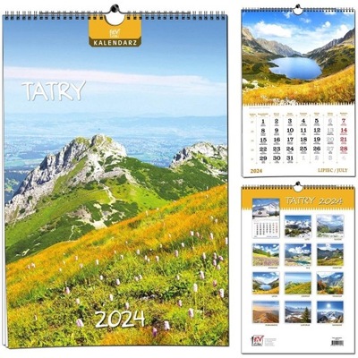 KALENDARZ 2024 B3 7 PLANSZ TATRY