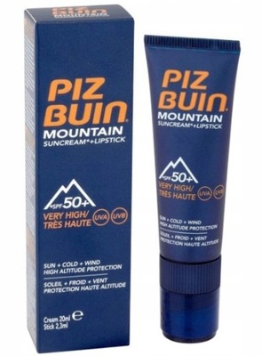 Piz Buin Mountain 2w1 SPF 50 krem słońce UV wiatr