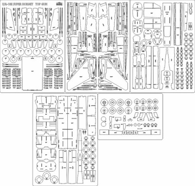 F/A-18E Super Hornet Top Gun- szkielet Angraf 1/33