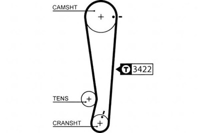 Ремень распределительного вала hyundai atos getz i10 kia picanto 1 фото №1
