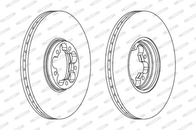 DISCOS DE FRENADO PARTE DELANTERA FERODO DDF1112  