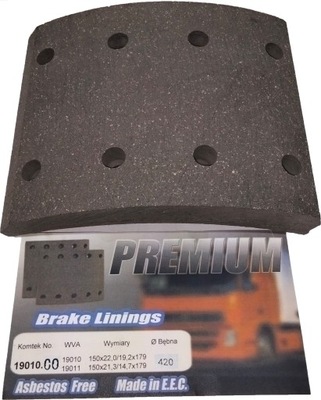 OKLADZINY DE FRENADO DAF 150X21,2X181MM, KIT 8SZT  