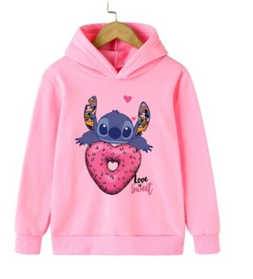 BLUZA Z KAPTUREM STICH RÓŻOWA