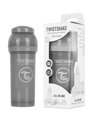 Butelka antykolkowa Twistshake 260 ml Pastel Grey 2m+