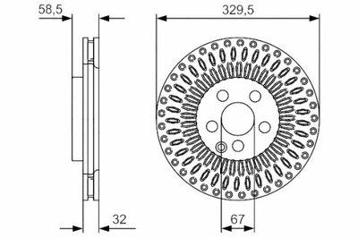 BOSCH DISCOS DE FRENADO 2SZT. PARTE DELANTERA MERCEDES MARCO POLO CAMPER W447 V  