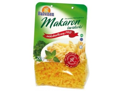 Makaron świderki niskobiałkowy PKU 250g