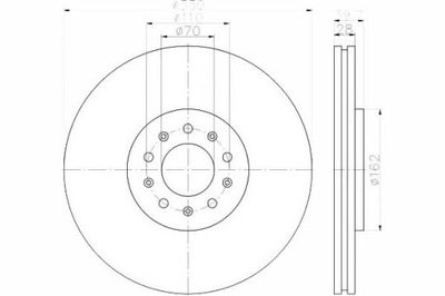 TEXTAR DISCOS DE FRENADO 2SZT. P ALFA ROMEO 159 3.2  