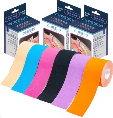 PLASTRY TEJPY KINESIO KINESIOTAPING TAPE TAŚMA 5cm