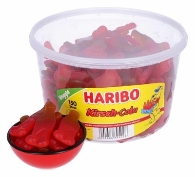 Żelki owocowe HARIBO Wiśnia Cola 150 szt z Niemiec