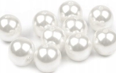 Koraliki perełki 12mm perły glance woskowane 25szt