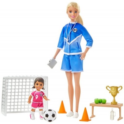 Barbie Lalka trenerka piłki nożnej Mattel