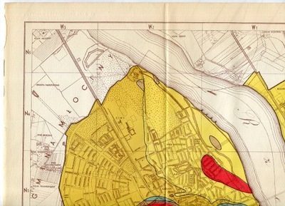 WARSZAWA :: plan miasta : mapa geologiczna :: 1936 rok