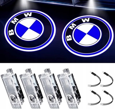 4 PIEZAS PARA DE PUERTA BMW, SWIATLO,LED, LUSTRE SUELO ILUMINACIÓN OTOCZENIA  