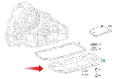 ПОДДОН МАСЛА AUTOMATYCZNEJ КОРОБКИ MERCEDES B CLASS W245 722.8 A1693700712