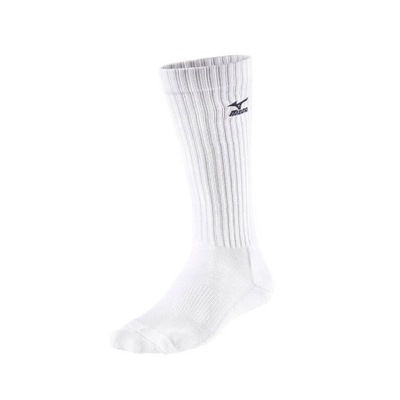 Mizuno Volleyball Socks Long White - Skarpety siatkarskie długie białe