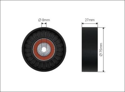 ROLLO TENSOR 75X8X26 PLÁSTICO  