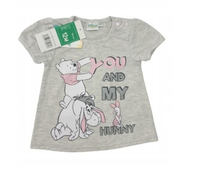 DISNEY KUBUŚ PUCHATEK T-SHIRT BROKAT 80 1AAA