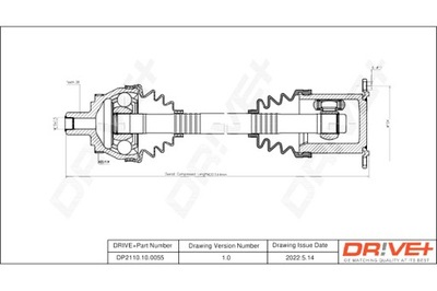 DRIVE+ ПОЛУОСЬ ПРИВОДНАЯ AUDI A4 00-08 P