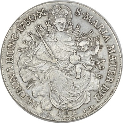 24.bz.WĘGRY, M.TERESA, 1 TALAR 1780 B SK PD