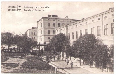 ZŁOCZÓW. Koszary Landwerskie -1917 feldpost- STAN!