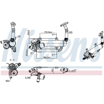 CHLODNICA, RECYRKULACJA GASES DE ESCAPE NISSENS 989275  