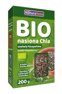 CHIA - NASIONA SZAŁWII HISZPAŃSKIEJ BIO 200 g - NA