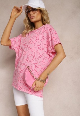 Renee Różowy T-shirt damski S/M