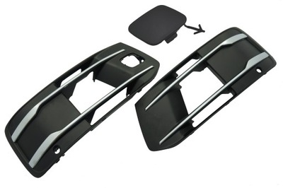 Решётка бампера l r audi q7 4m0 pdc левая правая 15-19 накладка заглушка фаркоп фото №1