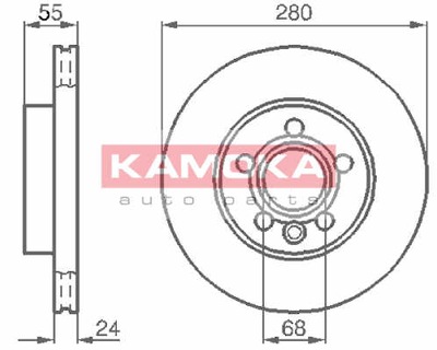 DISCOS DE FRENADO PARTE DELANTERA KAMOKA 1032020  