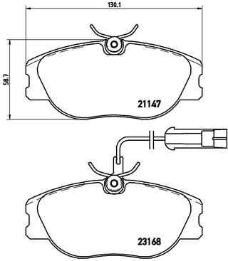 TRINKELĖS HAM. PRIEKINIAI ALFA ROMEO 155 2,0-2,5 - 