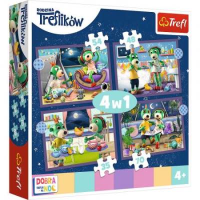 Puzzle 4w1 35,48,54,70el Trefliki przed snem Do...