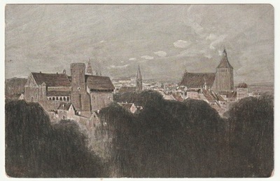 OLSZTYN. Autor: Fritz Hass, widok na miasto.