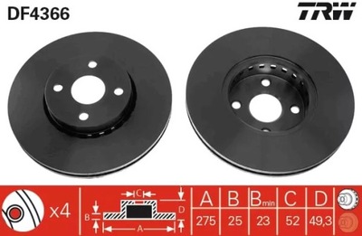 ДИСК HAM. TOYOTA P. COROLLA 1,8 VVT-I/2,0 D-4D 01-07