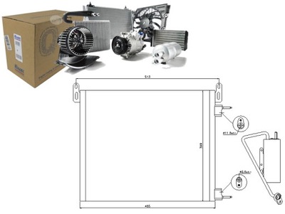 Конденсатор кондиционера cadillac bls opel signum ve фото №1