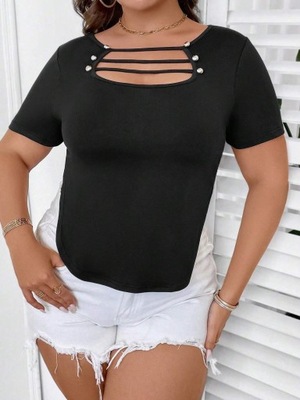 SHEIN CZARNA ASYMETRYCZNA BLUZKA XXL 81176