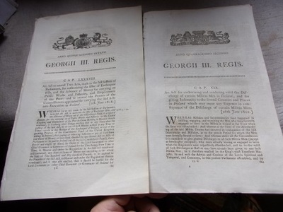 2 olbrz DEKRETY JERZEGO III ANNO GEORGII III REGIS 1802 1818