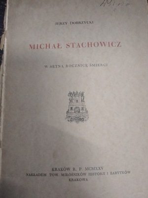 Dobrzycki MICHAŁ STACHOWICZ 1925