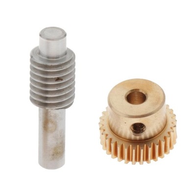 0.5 Modulus Brass Shaft 32mm Worm Wheel Worm Gear