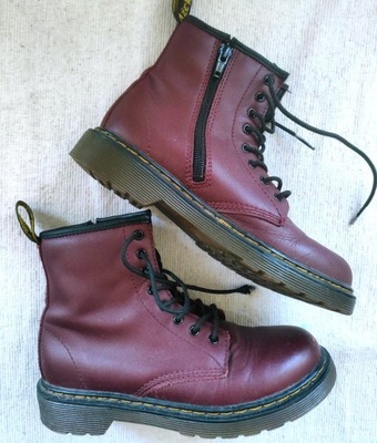 Buty dziecięce DR. MARTENS 34 glany bordowe