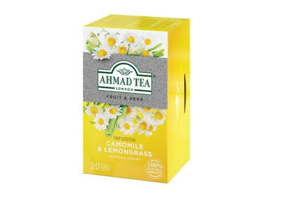 Herbata Ahmad Tea Camomile & Lemongrass 20 kopert - naturalna owocowa