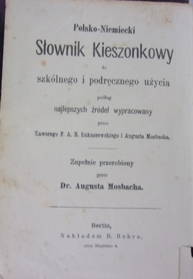 Polsko - Niemiecki słownik kieszonkowy do