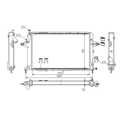 CHLODNICA, SISTEMA DE REFRIGERACIÓN DEL MOTOR HART 610 342  